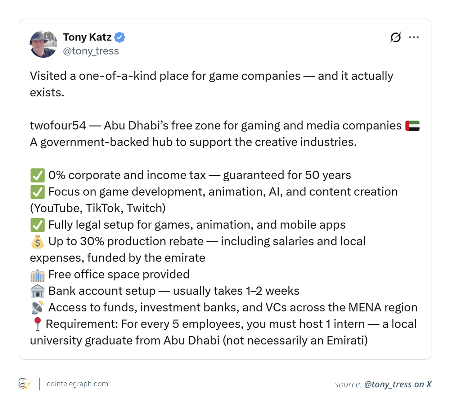 Tony Katz on Abu Dhabi's free zone advantages Tony Katz Discusses Abu Dhabi's Free Zone Advantages