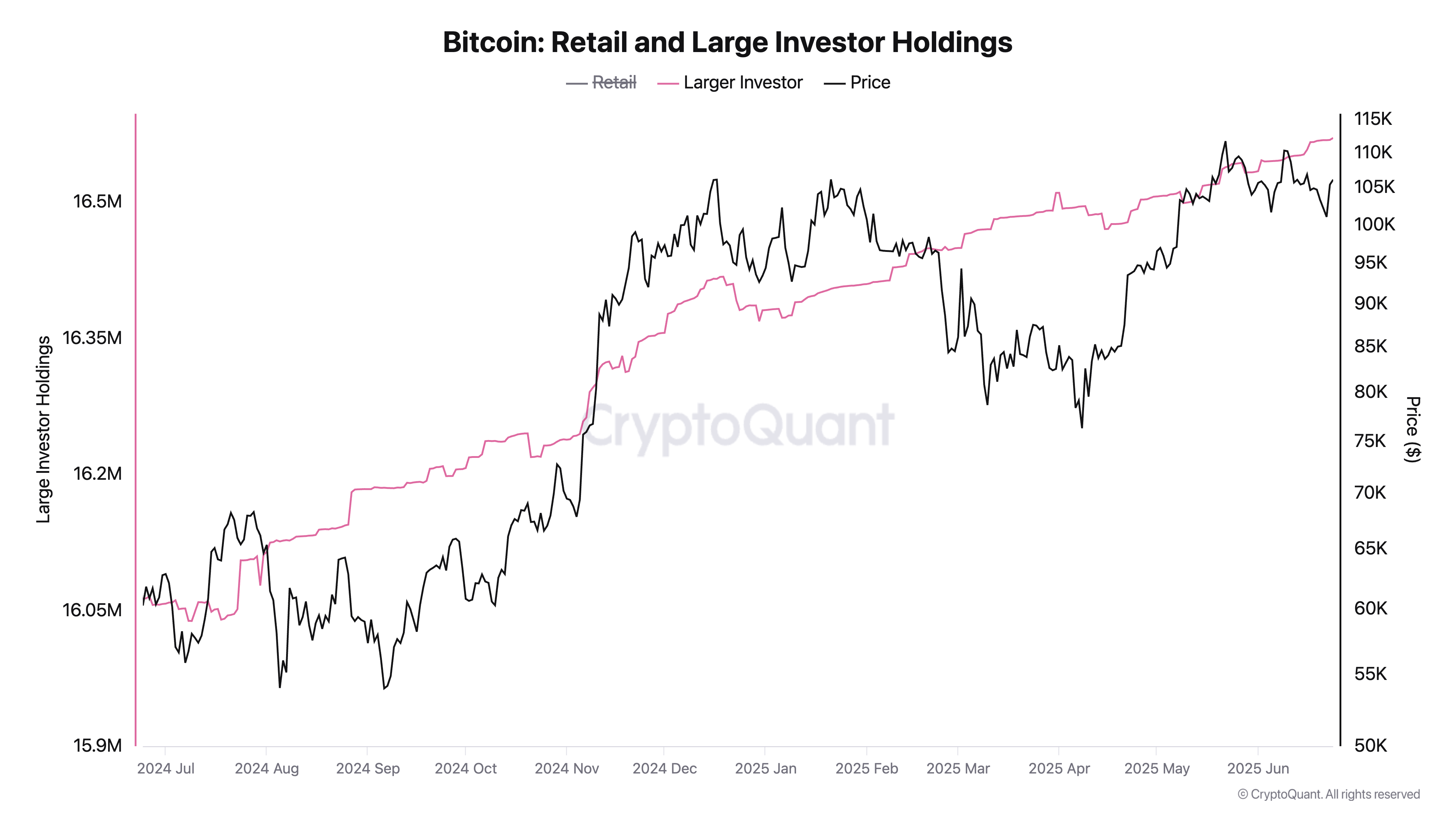 Bitcoin Large Investor Holdings.