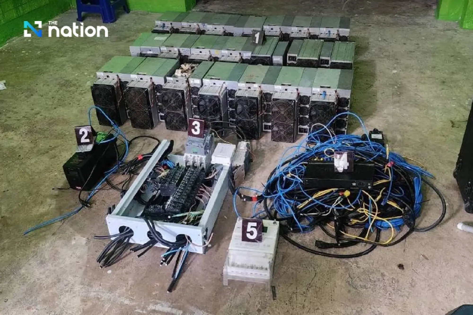 Illegal crypto mining machines seized from abandoned houses