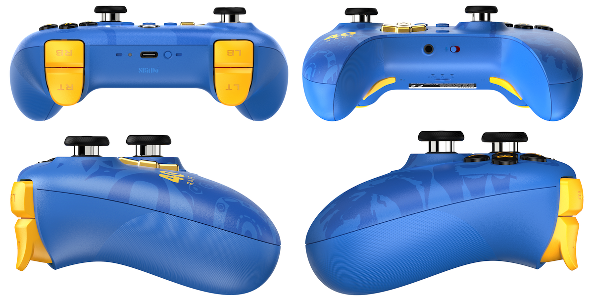 The Ultimate 3-Mode's form factor is similar to the Xbox Wireless Controller.