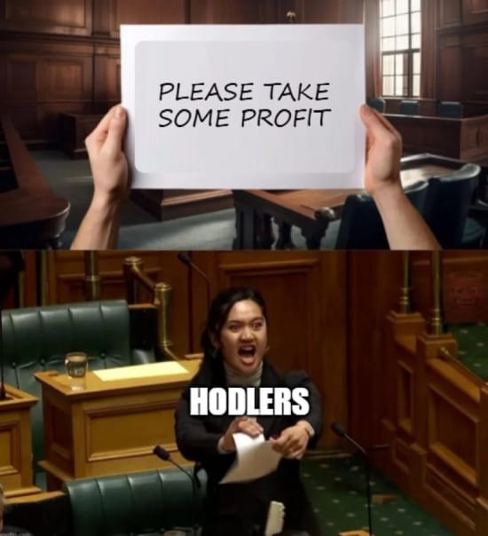 Hodlers refusing to take profit