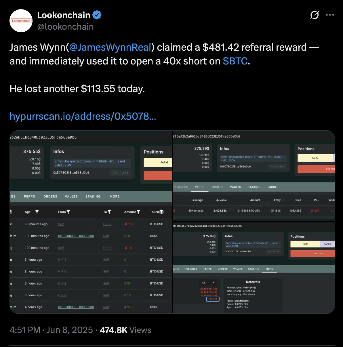 Lookonchain Wallet Activity Lookonchain