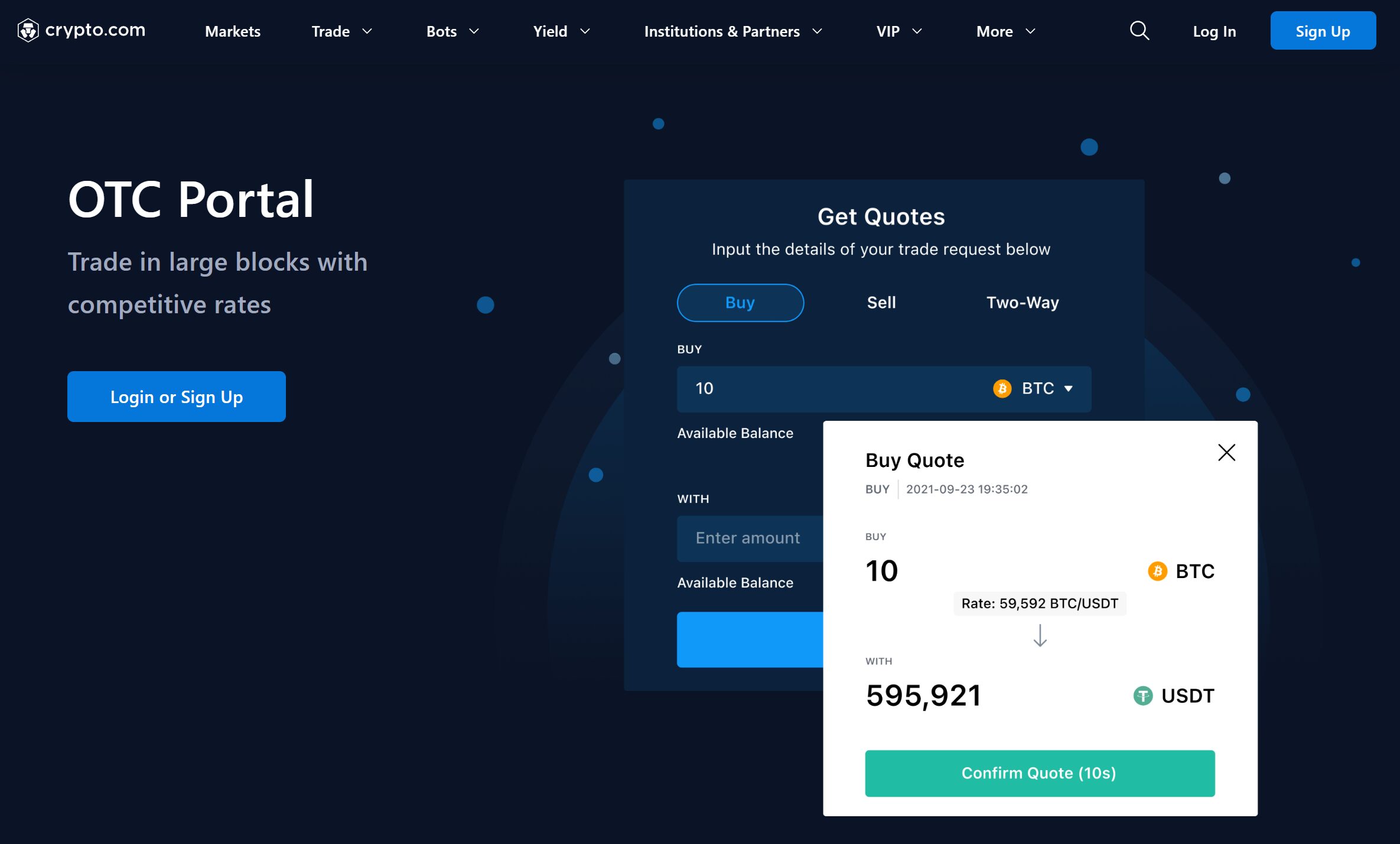 Crypto.com OTC Trading