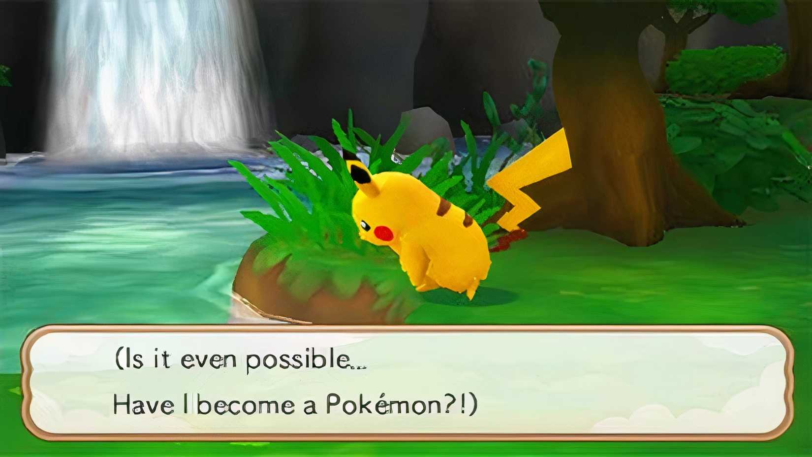 The protagonist finds themself turned into Pikachu.