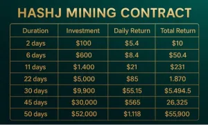 HashJ Crypto Mining Options