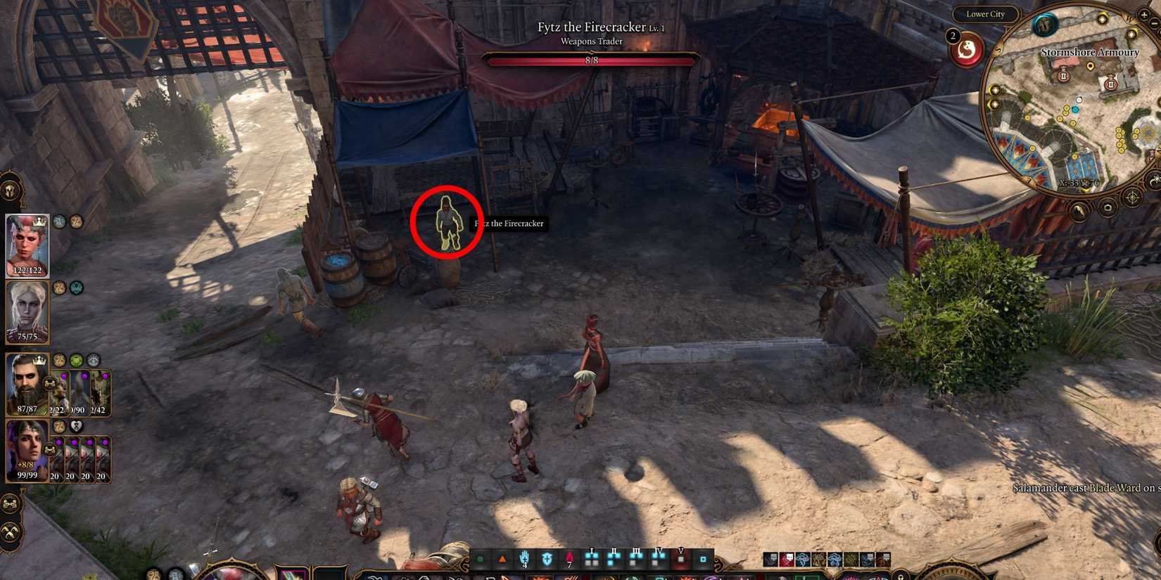 Baldur's Gate 3 The Dead Shot Stormshore Armory Fytz location