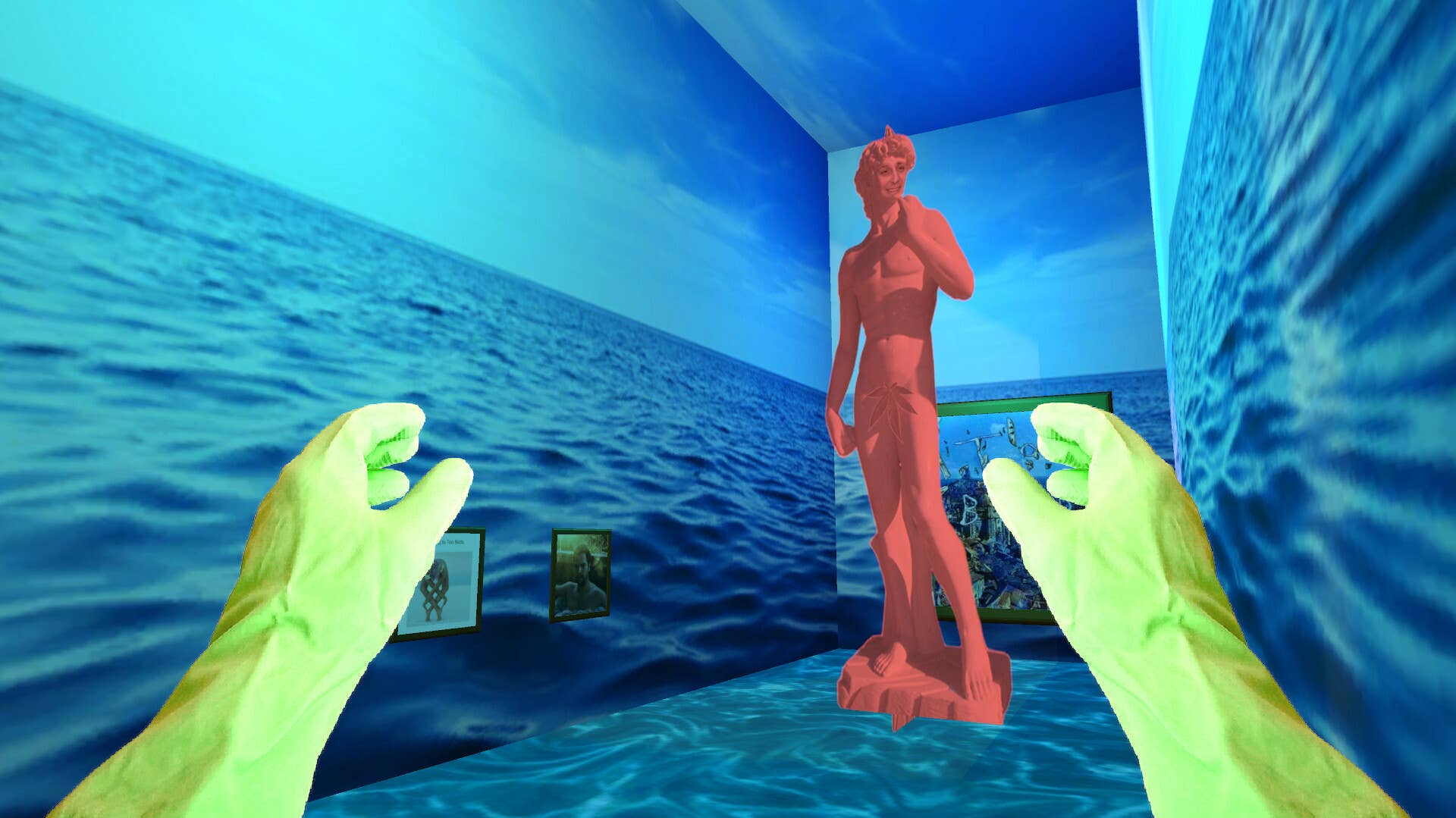 An imposing statue in THE SOUL OF TOO BIRDS GAME.