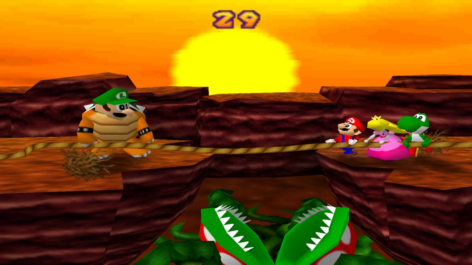 Tug 'o War mini-game in Mario Party