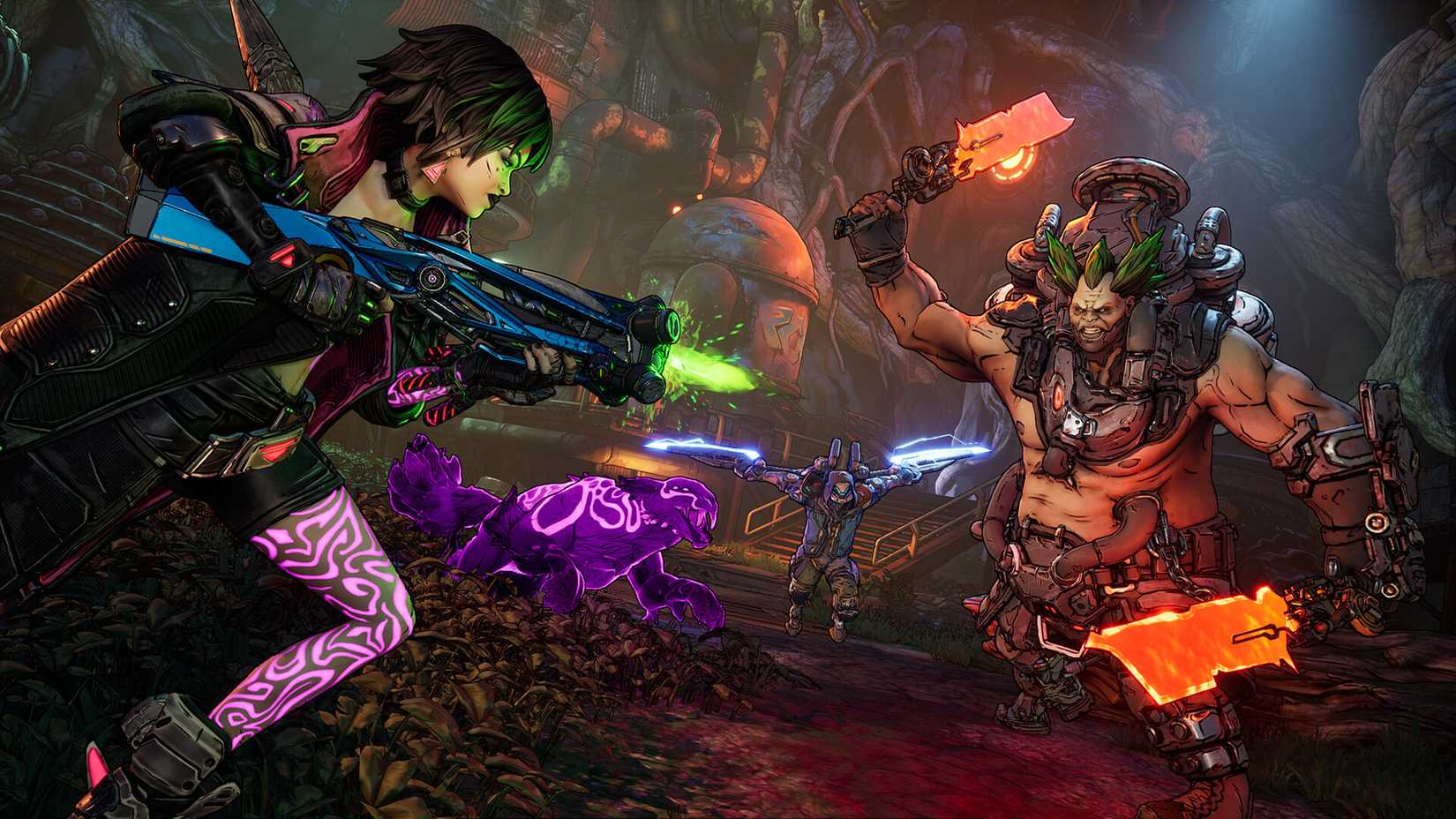 A Vault Hunter firing at a foe in Borderlands 4.