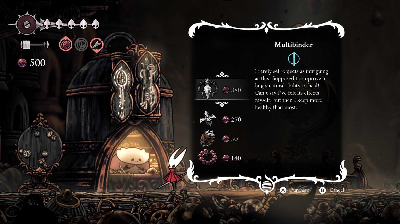 Frey's refreshed shop in Silksong after you complete My Missing Courier