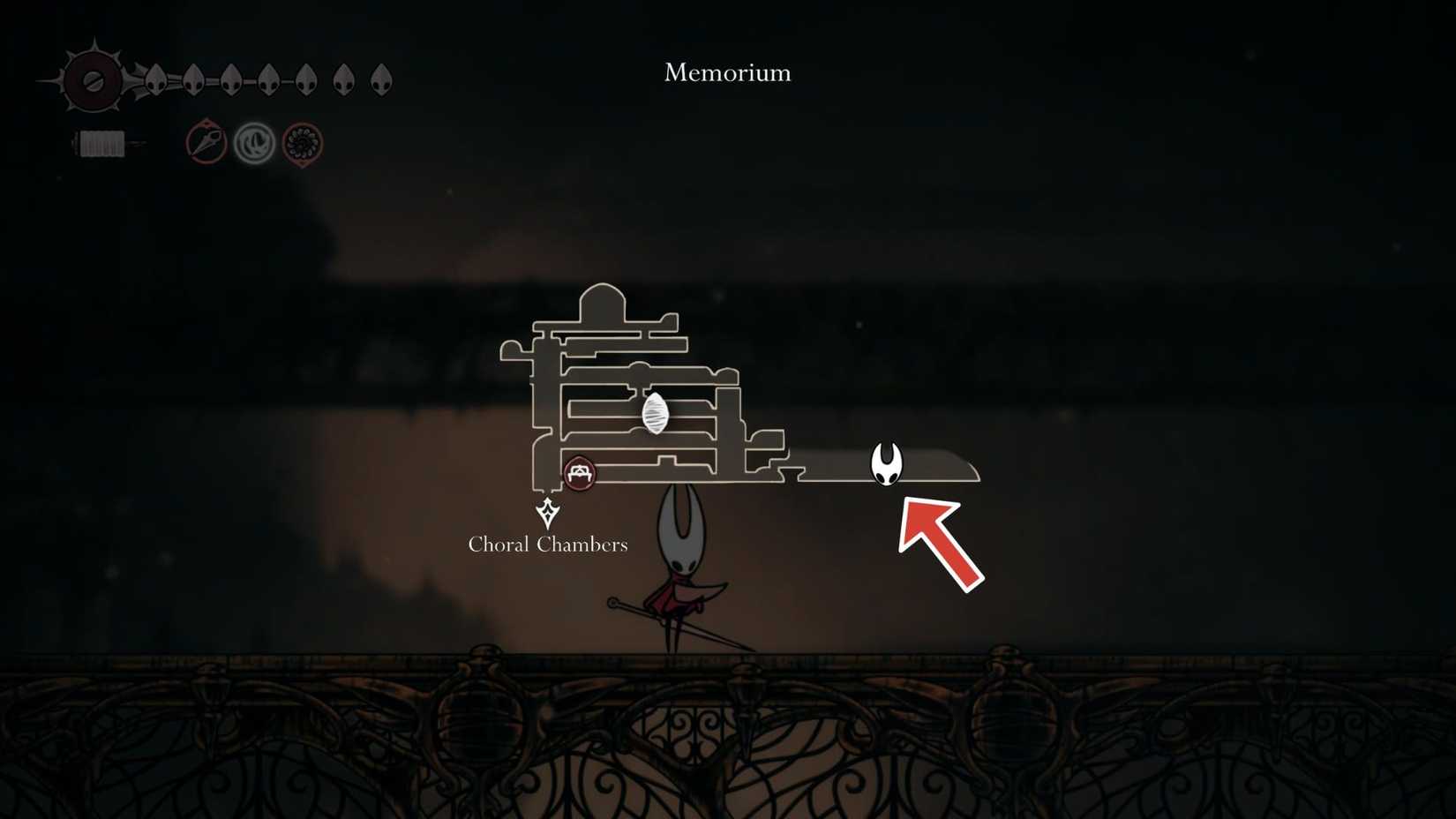 Jubilana Location in Memorium Hollow Knight Silksong