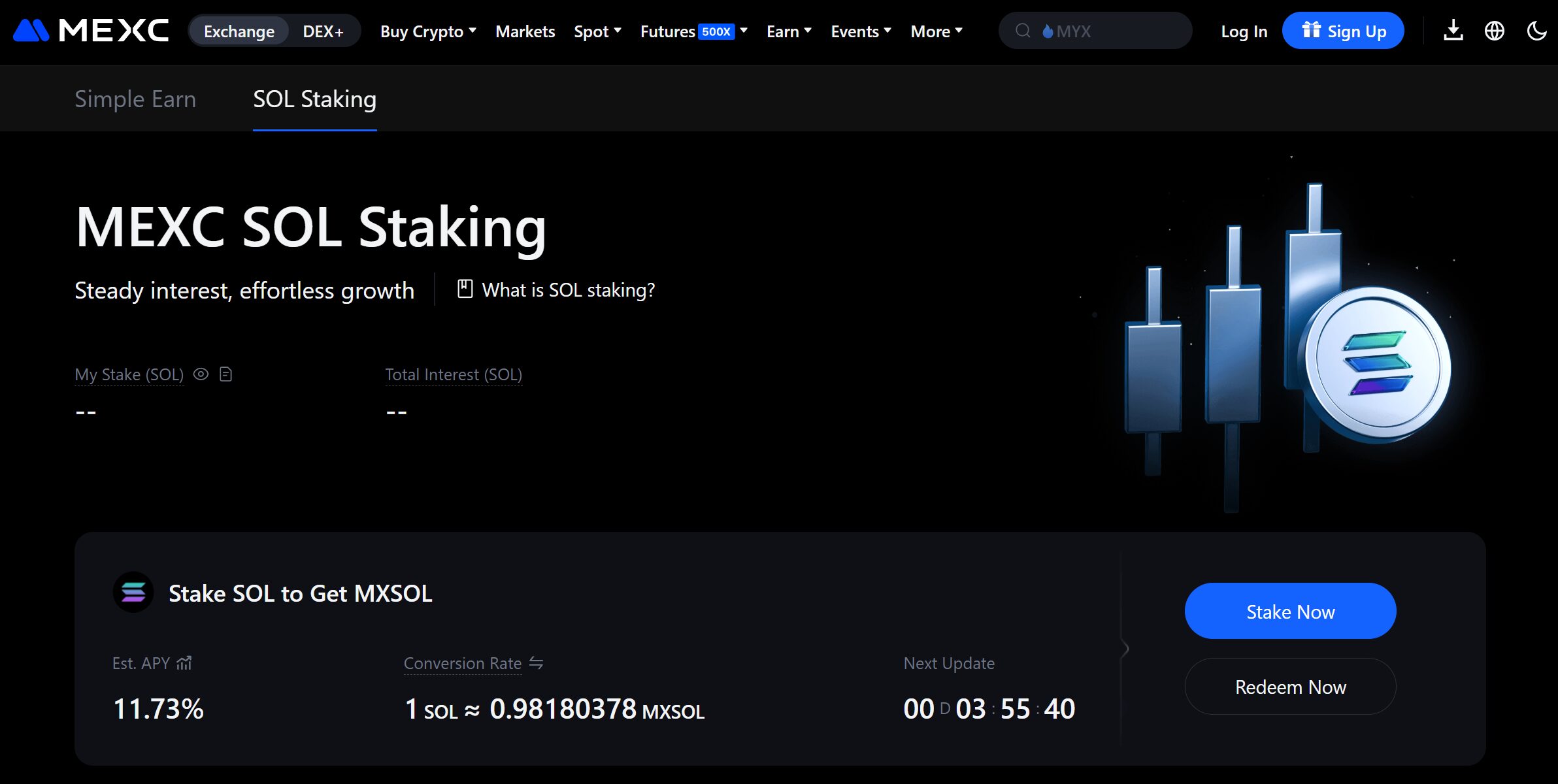 MEXC Solana (SOL) Staking  