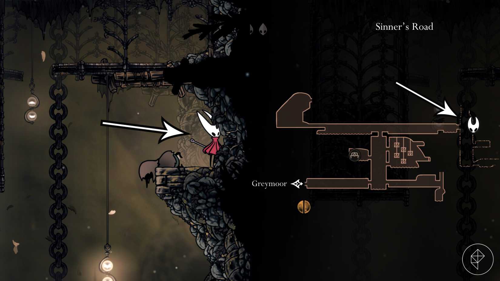 The path to Bilewater in Hollow Knight: Silksong.