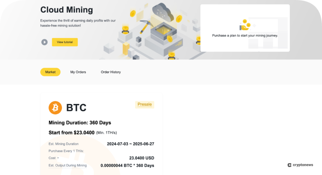 Binance Cloud Mining