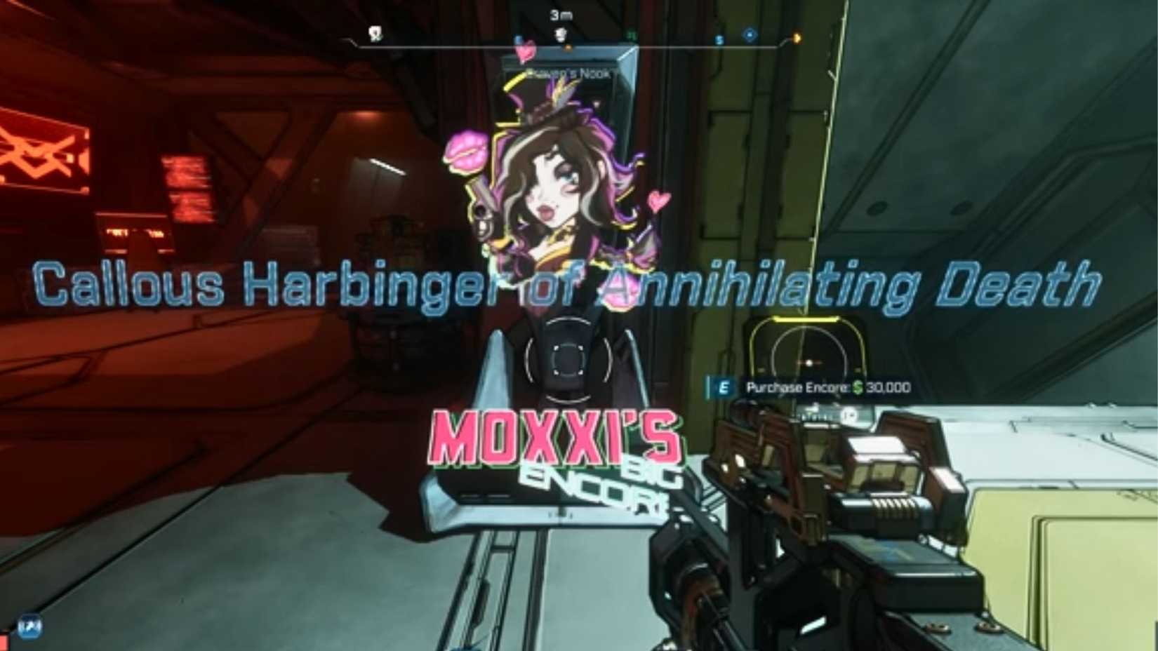 Callous Harbinger of Annihilation Moxxi Encore Machine Borderlands 4
