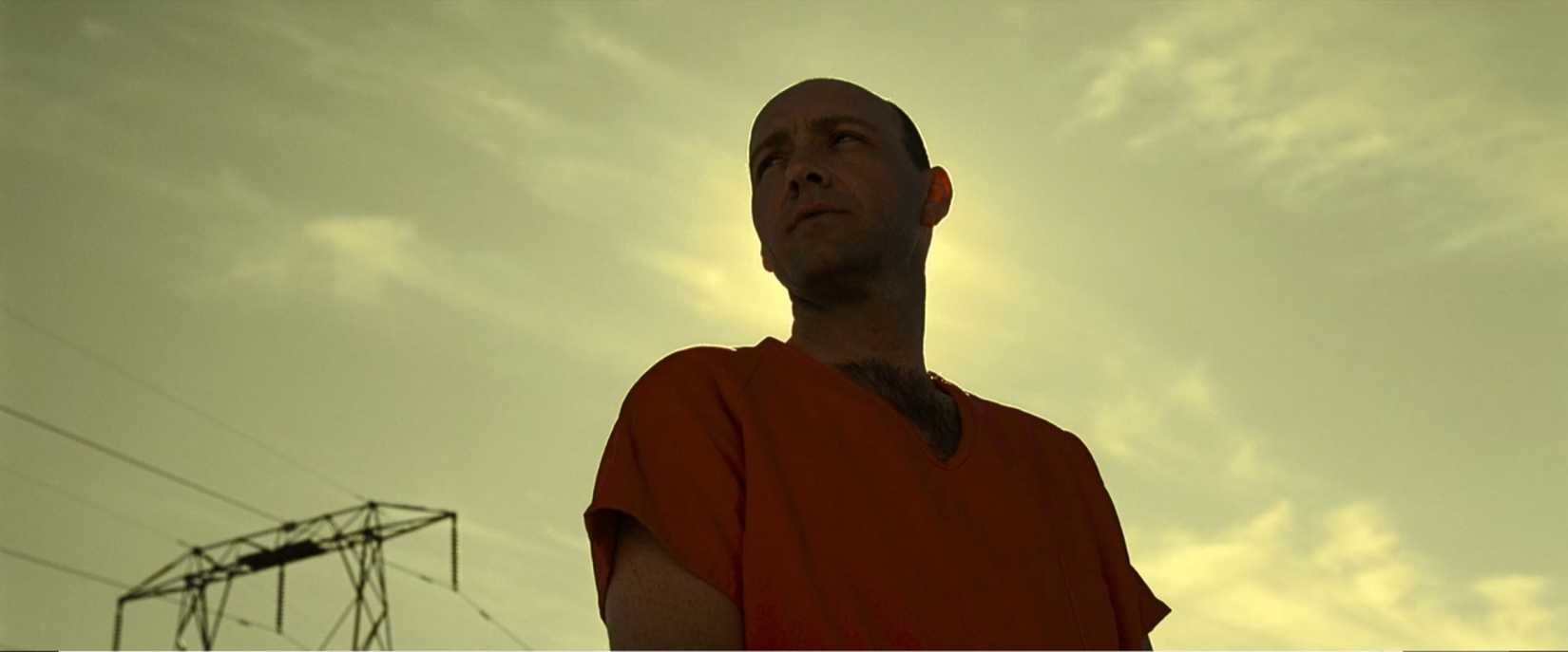 Kevin Spacey as the killer John Doe in a sunlit scene from the movie Seven