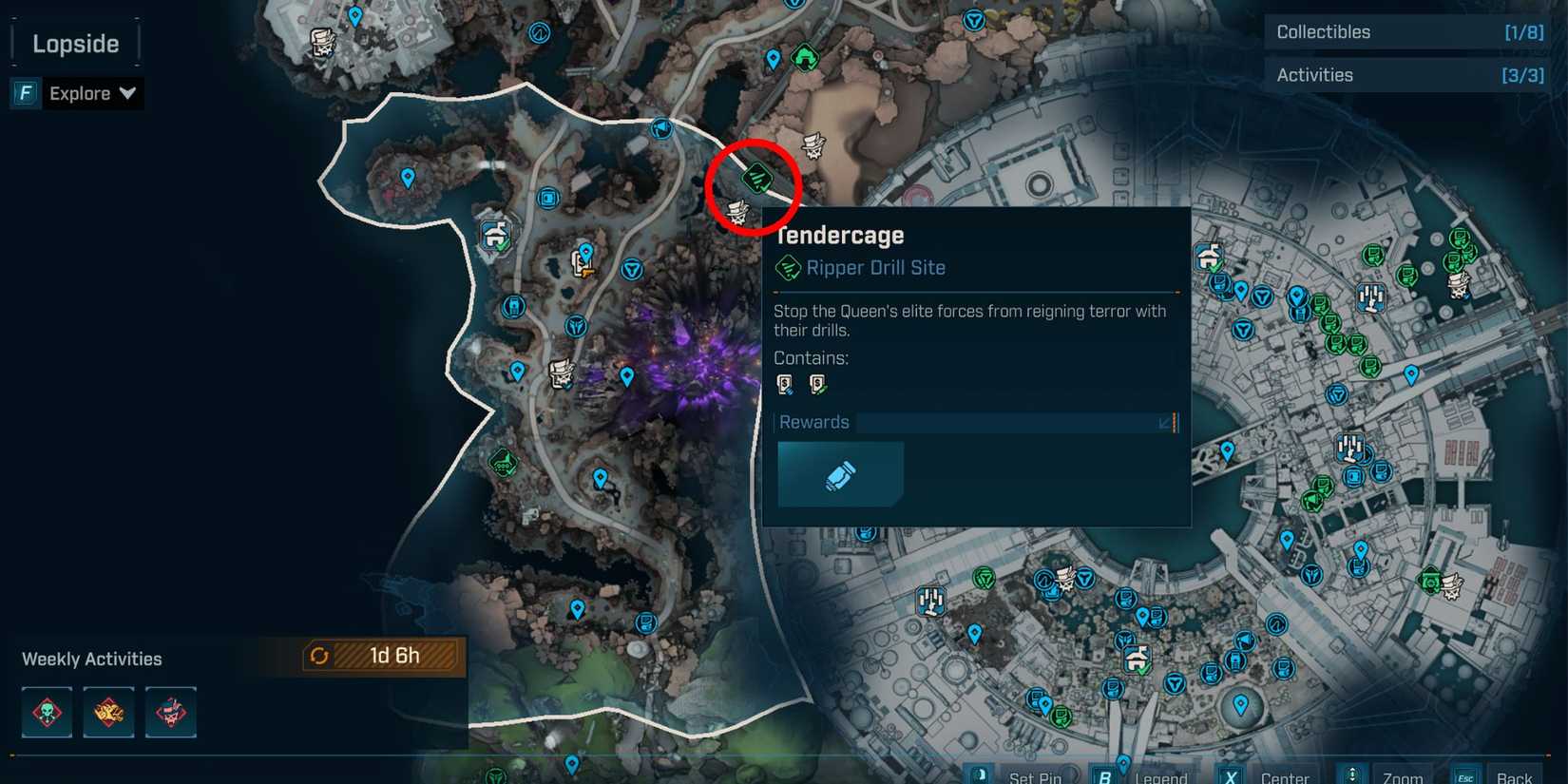 Borderlands 4 Ripper Drill Sites Tendercage Map