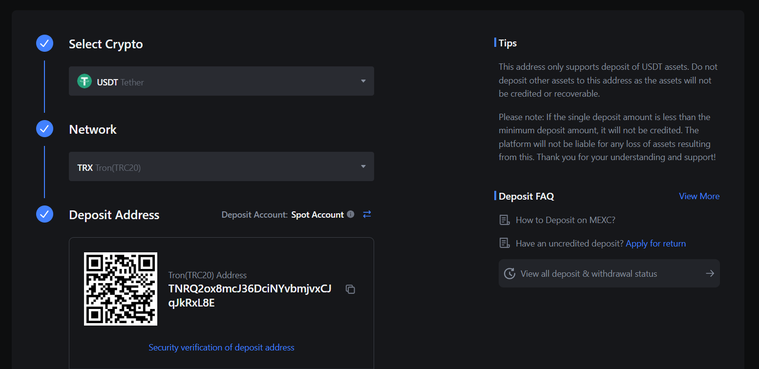 Step 3: Deposit Fiat Currency or Crypto
