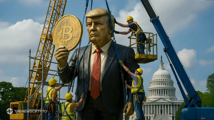 Golden Trump Rises: Crypto Monument on the Mall