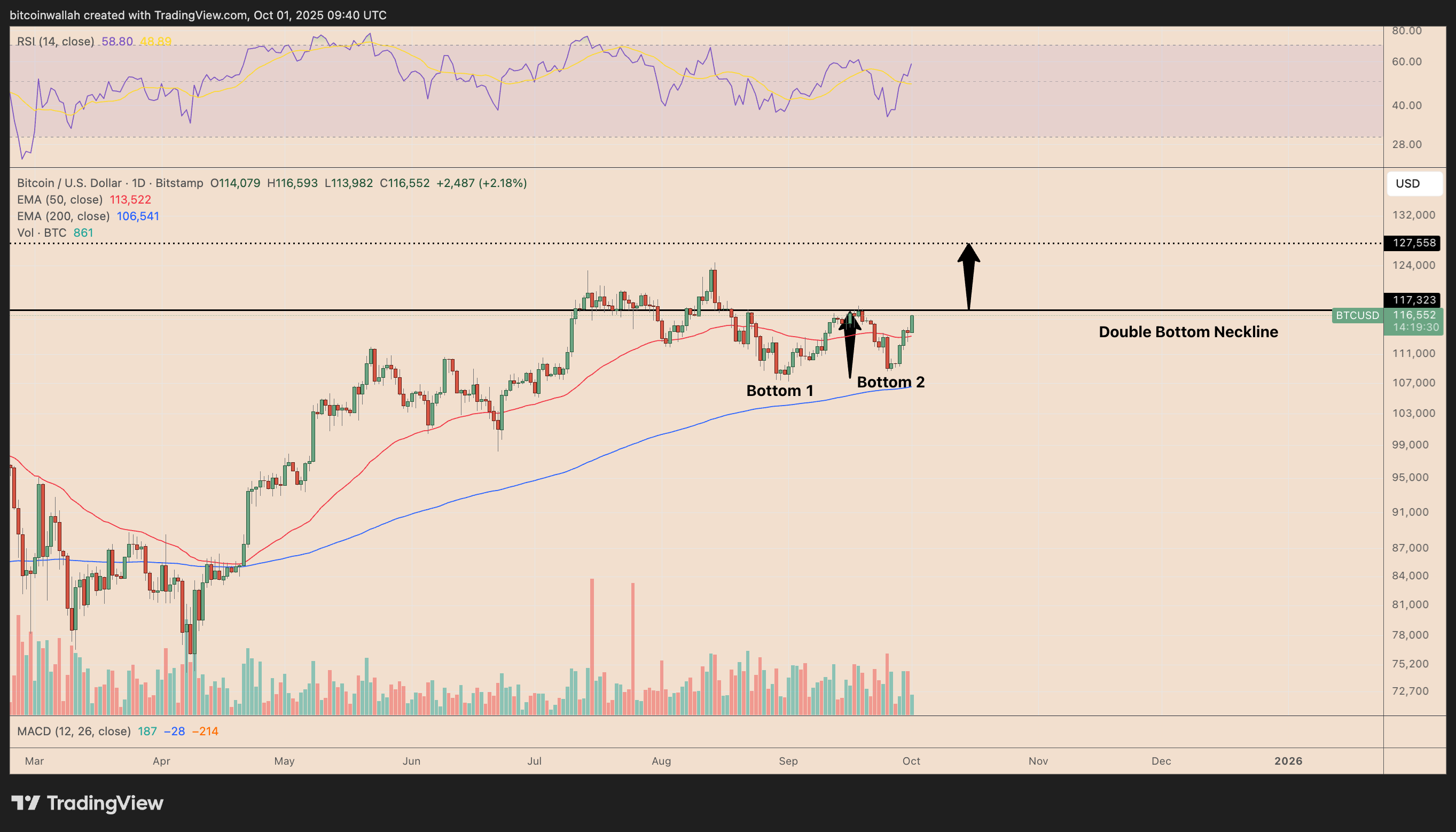 BTC/USD daily chart