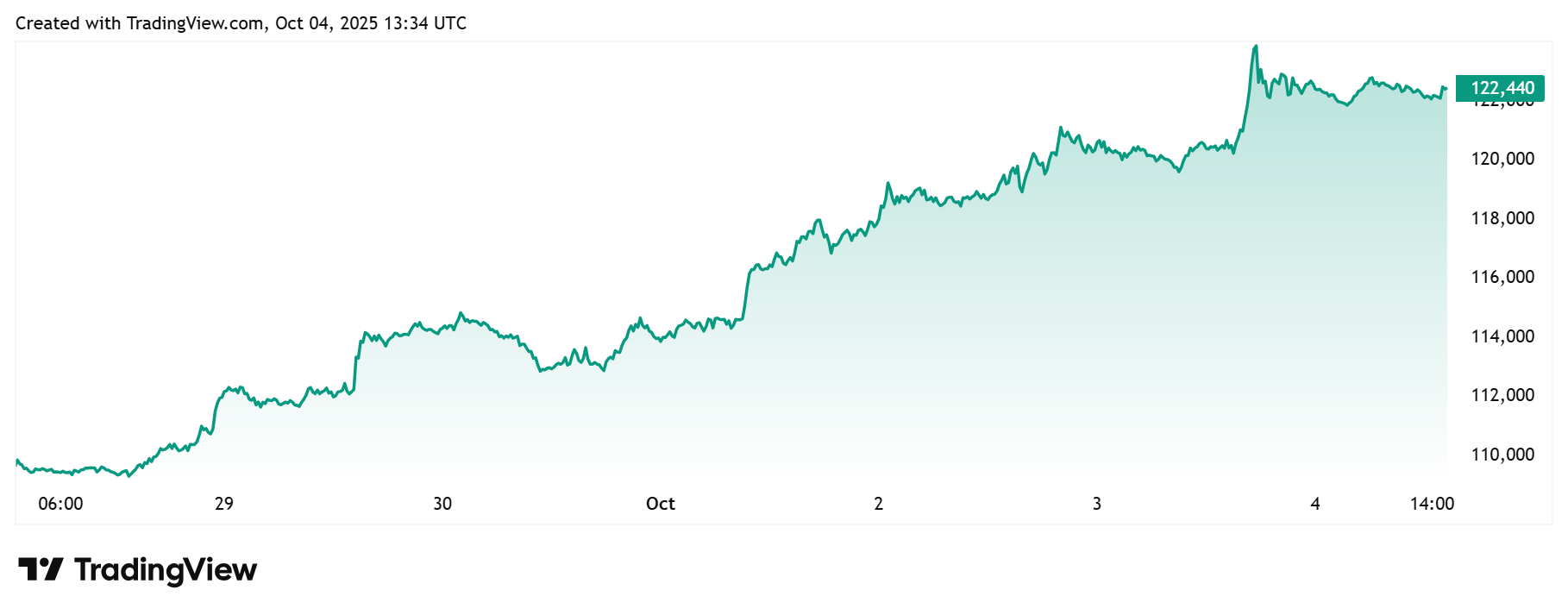 Bitcoin's weekly chart