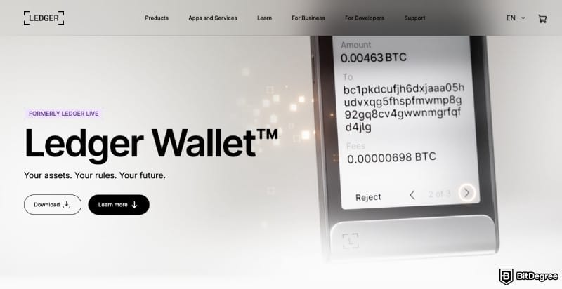 Ledger Live Rebranding to Ledger Wallet Revealed: Ledger Wallet landing page screenshot