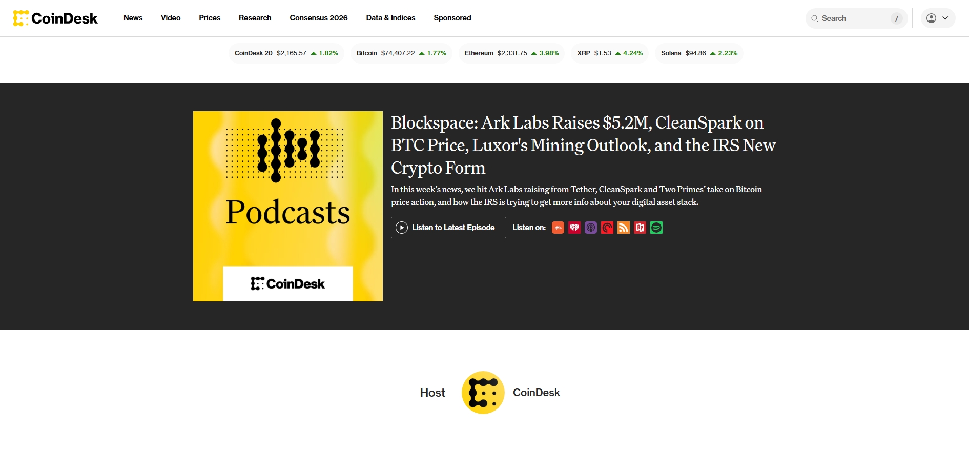 CoinDesk Podcast Network – Best Podcast for Daily Crypto Updates