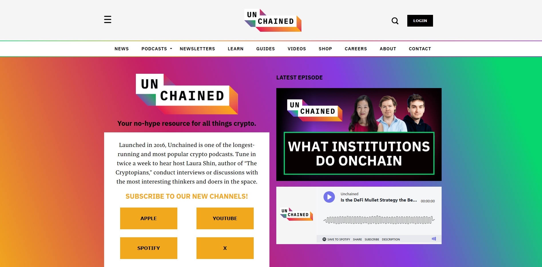 Unchained – Leading Podcast for Cryptocurrency News